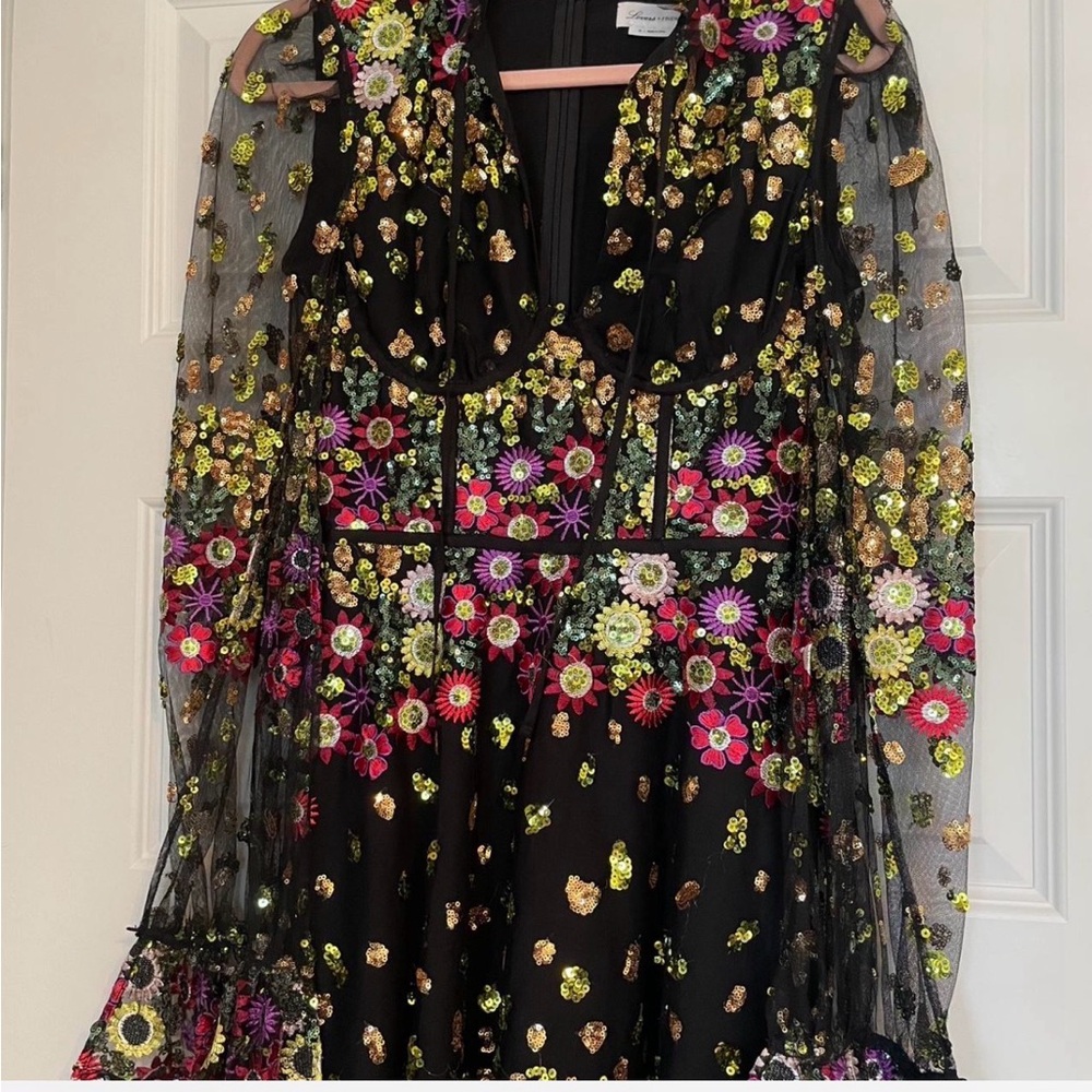 Lovers + Friends Black Floral Mini Dress